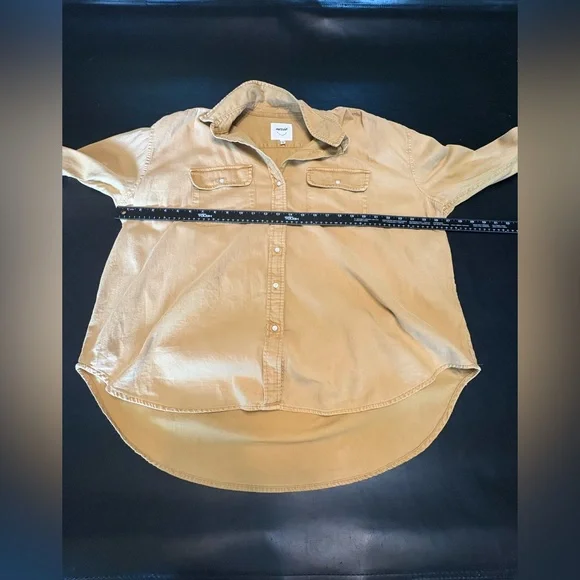 Aerie Mustard Button Down Shirt size M (oversized). - Picture 10 of 13